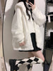Japanese Style Kawaii Fluffy Coat Y2k Women Aesthetic Fairy Grunge Jacket Warm Outwear Ber Ear Hooded White Jackets Cute Top 90s