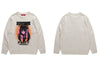 Japanese Sweaters Y2K Streetwear Hip Hop Anime Cartoon Girl Graphic Print Jumpers 2023 Autumn Harajuku Casual Pullover