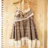 Japaness Summer Mori Girl Sweet Dress Women Clothing Appliques Cotton Lace Flowers Sleeveless Patchwork Strap Lovely Dress A011