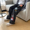 Jean Femme Baggy Jeans Pants Cartoon Print Trousers Harajuku Hip-hop Streetwear Loose Casual Jeans Woman High Waist