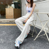 Jean female 2022 spring and autumn thin money loose show thin white high waist wide leg 9 minutes lengthen small