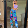 Jeans Female 2022 Printed Letters Of Tall Waist Straight Canister Female Hip-hop And Personality Leisure Trousers