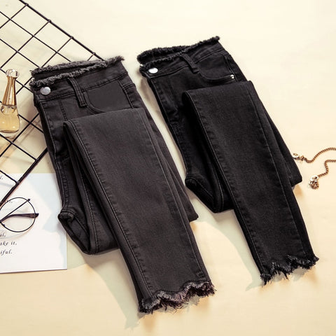 Jeans Female Denim Pants Black Color Womens Jeans woman Donna Stretch Bottoms Feminino Skinny Pants For Women Trousers Plus size