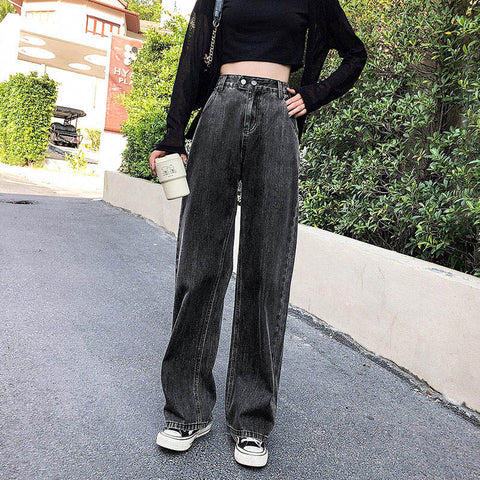 Jeans For Women High Waist Wide-legged Blue Jeans Woman High Elastic Stretch Jeans Female washed Slim denim pants