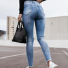 Jeans Long Pants High Wait Stacked Pants Trousers Ripped Hole High Waist Denim Skinny Women Jeans for Daily Life Streetwear Jean