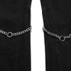 Jeans Men Solid Patchwork Chain Denim Pants Unisex Baggy Casual Retro Punk All-match Harajuku Trouser Autumn Streetwear