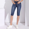 Jeans Woman Summer High Waist Plus Size Capris For Women Denim Pencil Pants Female Knee length Skinny Jeans Women Stretch Pants