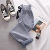 Jeans Women All-match Stylish Oversized 3XL Autumn Boyfriend Jean Lace Up High Waist Wide Leg Trousers Casual Baggy Big Pockets