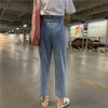 Jeans Women Ankle-length High Waist Sashes Bows Straight Loose Korean Style Young Students Office Ladies Sweet Chic New