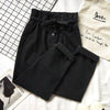Jeans Women Ankle-length High Waist Sashes Bows Straight Loose Korean Style Young Students Office Ladies Sweet Chic New