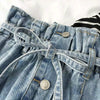 Jeans Women Ankle-length High Waist Sashes Bows Straight Loose Korean Style Young Students Office Ladies Sweet Chic New