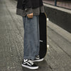 Jeans Women Ankle-length Japanese Style Harajuku Wide Leg Trousers Denim Retro All-match High Waist BF Unisex Kpop Womens Chic