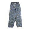 Jeans Women Harajuku Loose Vintage Sunflower Printed Denim Blue Womens Casual Streetwear Boyfriend Straight Trousers Unisex New