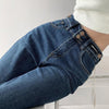Jeans Women Loose Straight Do Old All Match High Waist Trendy Summer Full Length Dark Blue Korean Style Student Chic Femme Ins