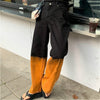 Jeans Women Mopping Tie Dye Gradient Hip Hop Street Vintage BF Students Leisure Straight Denim Trousers Harajuku Retro