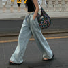 Jeans Women Mopping Loose Plus Size 2XL Oversize High Waist Retro Ladies Leisure Streetwear Trousers All-match Chic Fit Ulzzang