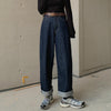 Jeans Women Retro Blue Wide-leg Trousers Slouchy Jean Loose Simple Classic Student Autumn Full Female Harajuku Ins Denim Leisure