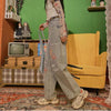 Jeans Women Ripped Denim Trousers Printed Lovely Vintage Streetwear Teens Casual All-match Baggy Harajuku Hip Hop New