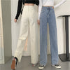 Jeans Women Solid Retro Vintage High Waist Streetwear Baggy Denim Trousers Mopping Loose Casual Chic Womens Harajuku