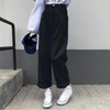 Jeans Women Solid Vintage High Waist Wide Leg Denim Trousers Simple Students All-match Loose Harajuku Womens Chic Casual