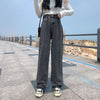 Jeans Women Spring Summer White High Waist Straight Tube Loose Wide Leg Pants Style Draping Floor Long Trouser Female Slacks