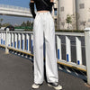 Jeans Women Spring Summer White High Waist Straight Tube Loose Wide Leg Pants Style Draping Floor Long Trouser Female Slacks