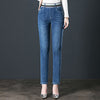 Jeans Women Tight High Waist Oversized Size High Elastic Straight Pants 2022 Spring and Autumn Blue Long Pants