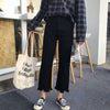 Jeans Womens High Waist Solid Straight Casual All-match Female Autumn Simple Streetwear Abdomen Stylish Korean Style Prevalent