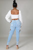 Jeans for Women Hole Ripped High Waist Push Up Pants Skinny Vintage Sexy Slim Calf Length Trousers woman's jeans Plus Size