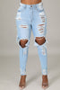 Jeans for Women Hole Ripped High Waist Push Up Pants Skinny Vintage Sexy Slim Calf Length Trousers woman's jeans Plus Size