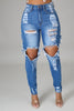 Jeans for Women Hole Ripped High Waist Push Up Pants Skinny Vintage Sexy Slim Calf Length Trousers woman's jeans Plus Size