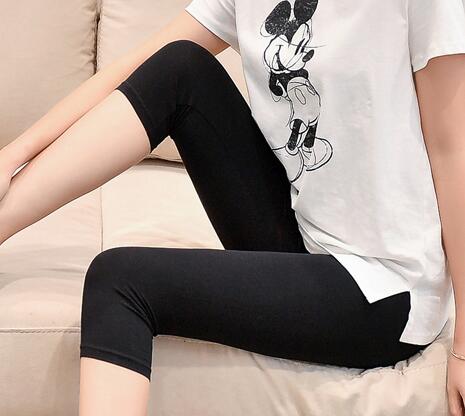 Jeggings S- 7XL Summer leggings women short legging pants thin solid stretch grey black white 6XL 5XL 4XL 3XL