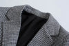 Jenny&Dave Women Sets England Style Office Lady Vintage Houndstooth Plaid Casual Blazer Women Aline High Waist Skirts