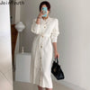 Joinyouth Chic Woman Dress Korean Knitted Robe Femme O-neck Bandage Slim Vestidos De Mujer Temperament Maxi Dresses with Belt