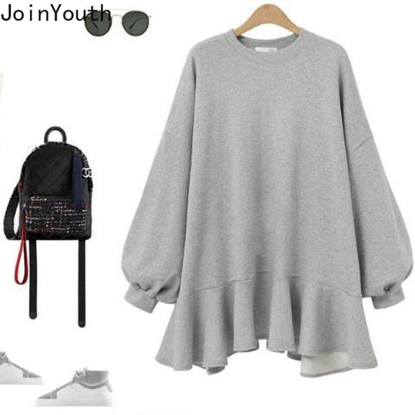 Joinyouth Japanese Dresses Women O-neck Loose Casual Oversized Sweatshirt Dress Streetwear Y2K  Vestidos De Mujer 98612