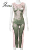 Joskaa Chic Printed Sleeveless O-Neck Stretchy Bodycon Dress Women Sexy Party Maxi Dress Summer 2022 Casual  Streetwear