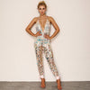 New Summer Bodycon Bodysuit Women Sexy Rompers Womens Jumpsuit Sequin Elegant Woman V Neck High Split Playsuit