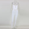 Deep V-neck Elegant Rompers Women Fashion Sexy Jumpsuit Sleeveless Skinny Ladies Long Solid Bodysuit S M L XL