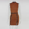 Halter split sexy women dress 2022 Elegant evening party summer dress vestidos Autumn hollow out club bandage dress