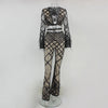 Sequins Feathers Mesh Bandage Jumpsuit And Rompers For Women Sexy Two Piece Deep V Neck Perspective Bodycon Bodysuit