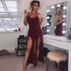 Women Jumpsuits Overalls Women Rompers Sexy Spaghetti Strap Elegant Party Side Split Autumn Jumpsuit Women Clubwear