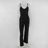 Women Jumpsuits Overalls Women Rompers Sexy Spaghetti Strap Elegant Party Side Split Autumn Jumpsuit Women Clubwear