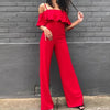 Jumpsuit Summer Women Long 2022 New Brand Hollow Out Bodysuits Sexy Clubwear Wide Legs Pants Elegant Jumpsuit combinai F#J08