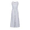 Jumpsuit Summer Women Sleeveless Striped Jumpsuit Casual Clubwear Wide Leg Elegant Pants Outfit  Jumpsuit combinai F#J06