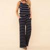 Jumpsuits For Women 2022 Sexy Spaghetti Strap Jumpsuit Long Playsuits Beach Wide Leg Pants Overalls Black Striped Summer GV407