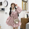 JuneLove Lace Embroidery Doll Dress Women Dress Japanese Harajuku Ulzzang Female Korean Kawaii Cute Clothing Lolita For Women