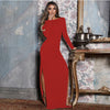 Justchicc Autumn White Bodycon Maxi Dress Women Split Long Sleeve High Split Backless Dress Winter Female Sexy Party Dress 2023
