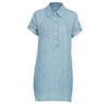 dress new high quality fashion Summer Short Sleeve Solid Denim Dress Turn Down Collar Mini dress women ap25
