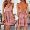 dress new high quality girl fashion Summer Backless Sleeveless Mini Sundress Evening Party Beach dress women AP24