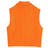 KEYANKETIAN 2023 Textured Short Sleeveless Vest Jacket Double Breasted Slim Fit Suit Collar Vest Ladies Short Orange